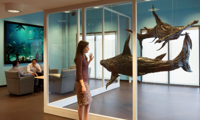 Yong Ho Ji, Shark Tank, 2006, cut rubber tires, wood, steel, drywall screws, marbles, dimensions variable. Courtesy The West Collection at SEI, Oaks, PA