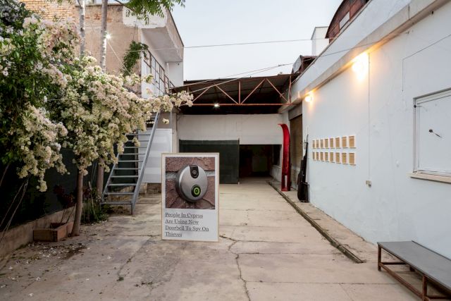 A Cloud Passing Over Cairo, 2019 (installation view) with works by PHANOS KYRIACOU; BROOMBERG & CHANARIN and GLAVKOS KOUMIDES. Photo: Antonis Minas