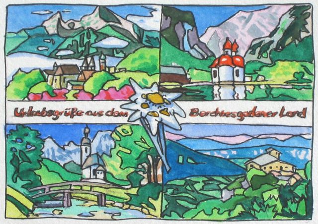 CHRISTOPHER WINTER, Urlaubsgrüße aus dem Berchtesgadener Land, 2001. © The artist