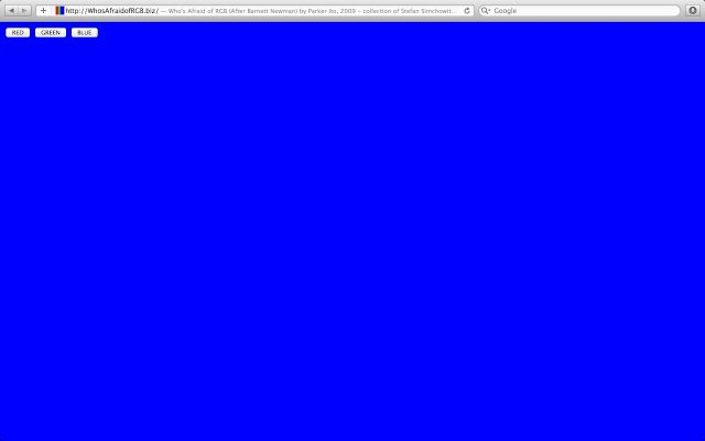 PARKER ITO, WhoseAfraidofRGB.biz, 2009. Website, Dimensions Variable