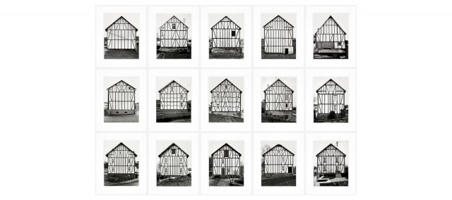 BERND AND HILLA BECHER, Framework Houses (series of 15 photos), 2002