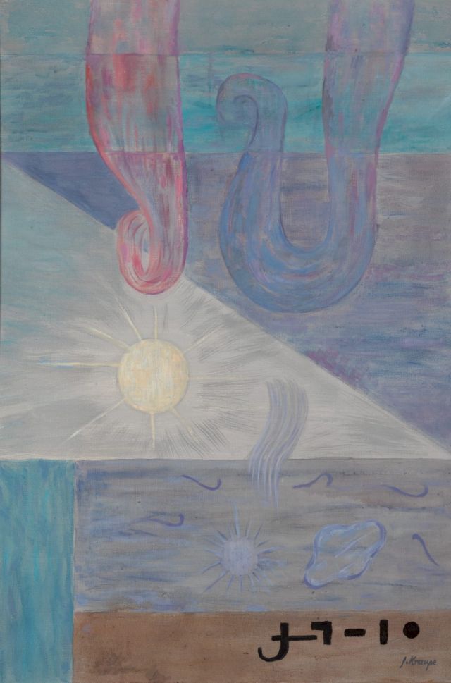 Janina Kraupe, Transmutations X, 1984, oil paint on canvas, 104 x 70 cm