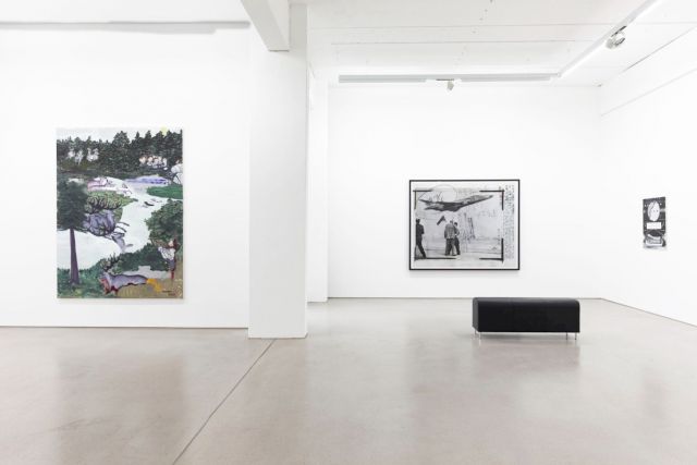 (l–r) JEANETTE MUNDT, Believe Me, 2016; THOMAS RUFF, press++20.33, 2015; BENJAMIN DITTRICH, KEN17-SW, 2016 (installation view of the exhibition "NEW ACQUISITIONS – Hildebrand Collection", 1 February – 7 May 2017, G2 Kunsthalle Leipzig). © the artists; G2 Kunsthalle Leipzig; VG Bild-Kunst, Bonn 2017. Photo: Dotgain.info