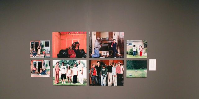 (l–r) DAWIT L.PETROS, The Porch 2, 2003; Untitled (Trophies), 2003; Remix, 2003; Amal & Elias, 2005; The Porch, 2003; Hadenbes, 2005; Untitled (The Kitchen), 2003; Amal & Elias 2, 2005. © Courtesy the artist and Dr Kenneth Montague | The Wedge Collection. Photo: Yannick Anton