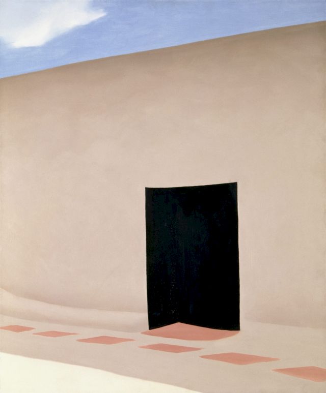 GEORGIA O’KEEFFE PATIO WITH CLOUD, 1956. Oil on canvas, 91.44 × 76.2 cm
. Milwaukee Art Museum, Gift of Mrs. Edward R. Wehr
© Georgia O’Keeffe Museum / 2021, ProLitteris, Zurich.
Photo: John R. Glembin