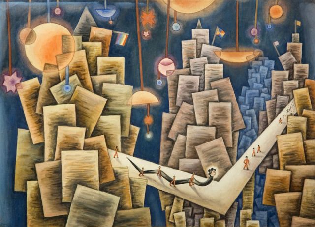 XUL SOLAR, Bri-País-Gente (Bri-Country-People), 1933. Colección de Arte Amalia Lacroze de Fortabat