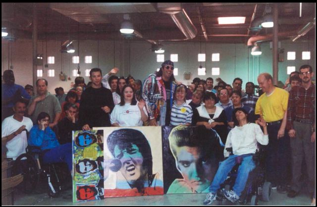 Give Kids A Break, SAK Studio, Los Angeles. ©Steve Kaufman Art Licensing LLC