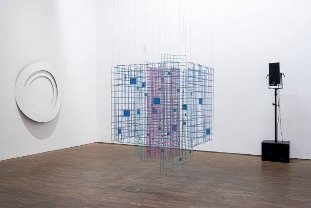 TRANSVERSE WAVE with Mary Bauermeister, Rashid Al Khalifa and Simon Stockhausen, installation view, 2019. © me Collectors Room Berlin. Photo: Eric Bell