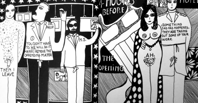 DOROTHY IANNONE, The Story of Bern, 1970. Artist’s book, signed and numbered edition of 500. This book tells the story of how Iannone’s sexually explicit paintings were removed from a group show at the Kunsthalle Bern in 1969. Artist Dieter Roth, her partner in life and art at the time, supported her by removing his works from the show