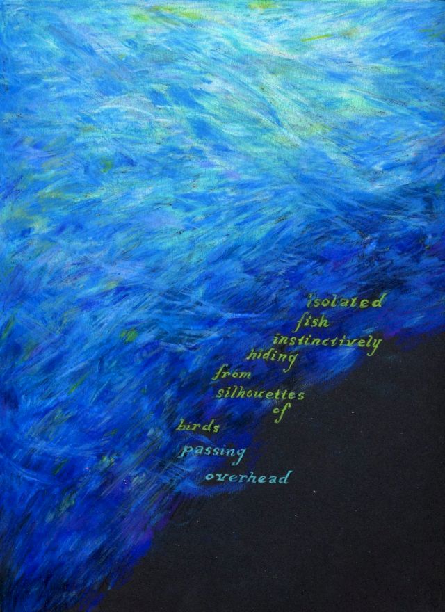 DUNCAN ROBERT ANDERSON, Isolated Fish Instinctively Hiding from Silhouettes of Birds Passing Overhead, 2014. Courtesy the artist