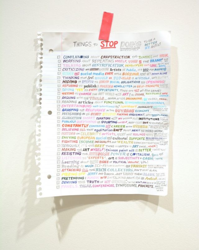 WILLIAM POWHIDA, Possibilities for Jerry’s Roast, 2014. Courtesy the artist; Postmasters, New York; The Stolbun Collection