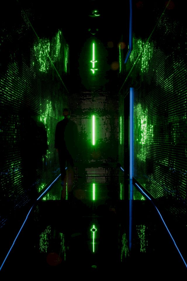 CHEN WEI 陈维, Drunken Dance Hall, 2015, wood, steel, luminescent paint, broken glass, lights, acrylic, mirrors, site specific, dimensions variable_4 - Photography Hamish McIntosh