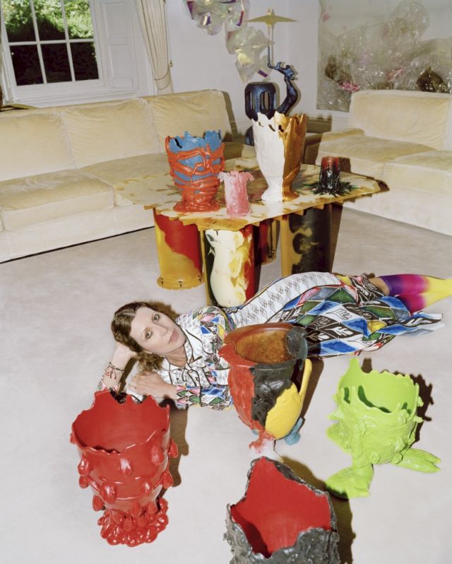 Palace Green, London, 2017; vases by Gaetano Pesce. Photo by Mathilde Agius