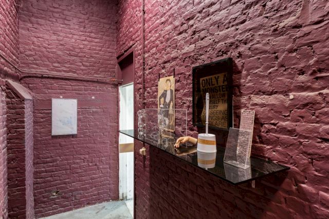 Exhibition view - the View at Loft, Servais Family Collection, Brussels, 2024 | works from left to right: Eloïse Hawser, Josephine Meckseper © Hugard & Vanoverschelde