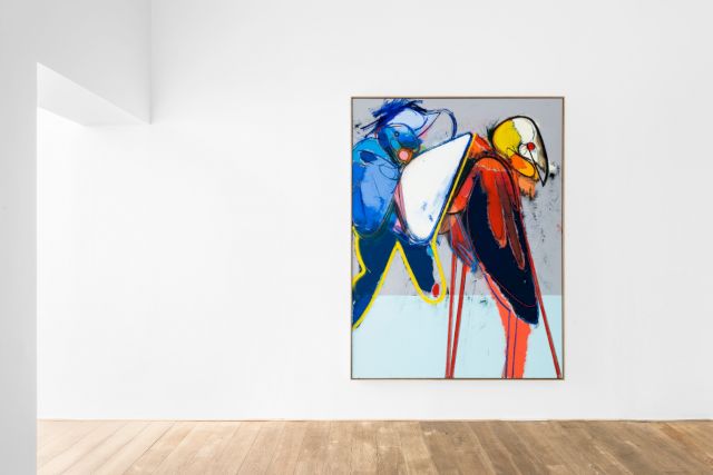 Daniel Richter Die entspannten Lebern, 2022 Oil on canvas (220 x 165 cm) © Charles Riva Collection