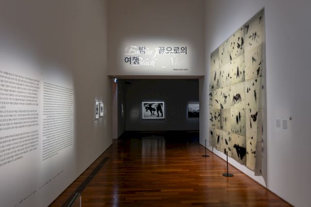Exhibition Hall 1 featuring Endless Journey to Black Night ⓒMuseum Hanmi