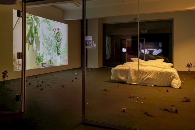 Installation view, DIGITAL DIARIES, JSF Düsseldorf. Photo: Alwin Lay