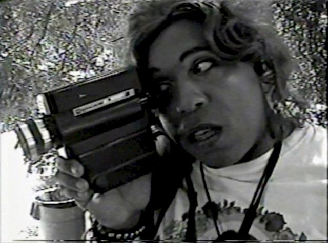 Vaginal Davis, The White to be Angry, 1999, digitized video, 19′22″, b/w, sound. Video still. Courtesy the artist and Galerie Isabella Bortolozzi, Berlin