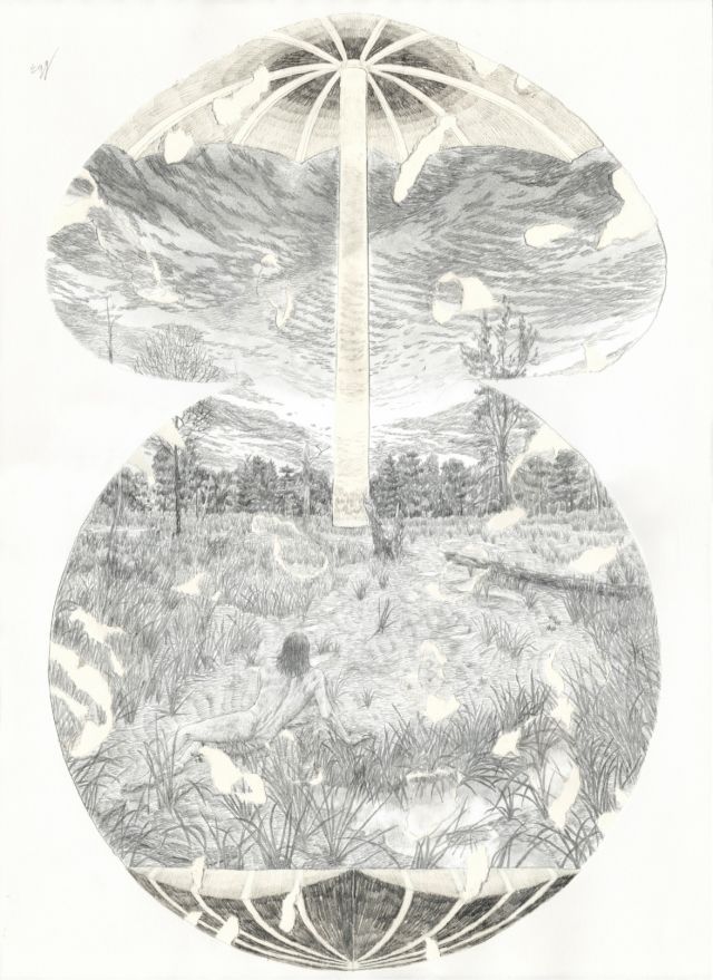 Ryu Noah, Drawings for Egg, graphite on paper, 2023/2024