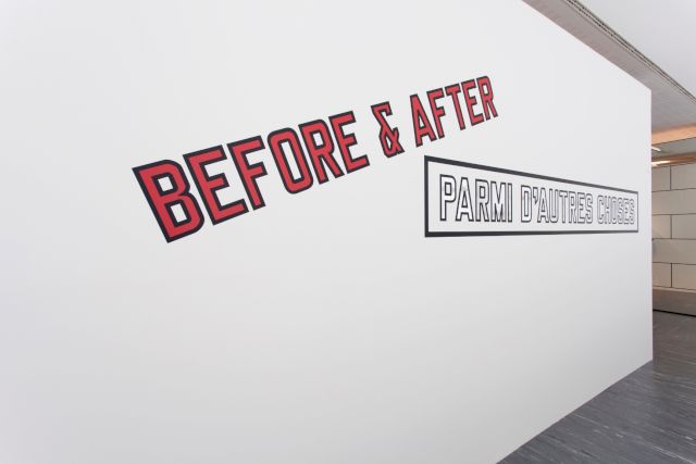 Weiner Laurence, 'BEFORE & AFTER PARMI D'AUTRES CHOSES', Wall / Floor painting, 1999, 103,5 x 84 cm. Photo: Johannes Stoll / Belvedere, Wien