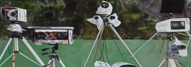 Eberhard Havekost, 'Augen', 2003, Öl auf Leinwand, 100 x 280 cm. Photo: Johannes Stoll / Belvedere, Wien