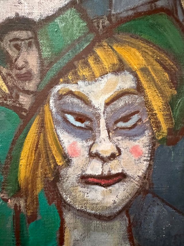 Otto Ruderer, Detail of 'Die Komödiaten', 80 x 65cm, 1960. Photo: Courtesy of Durchgang Gallery