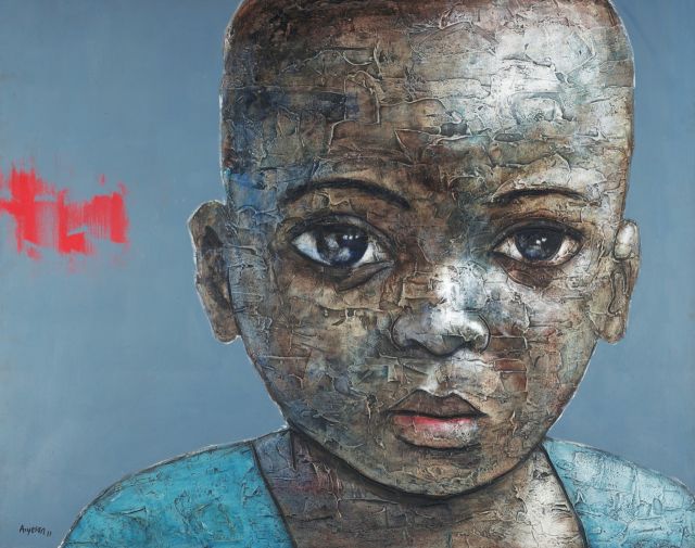 Segun Aiyesan, 'The Child', Mixed Media on Canvas, 2011. Photo: Courtesy of Yemisi Shyllon Museum of Art