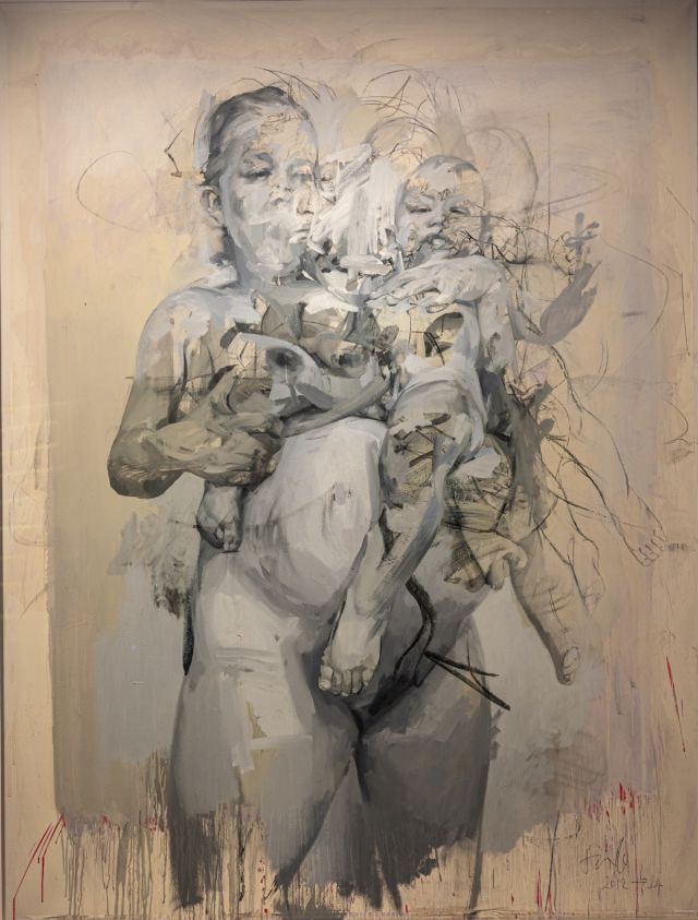 Jenny Saville, Generation, 2012-14. © ADAGP, Paris, 2024. Photo by Jérôme Kelagopian