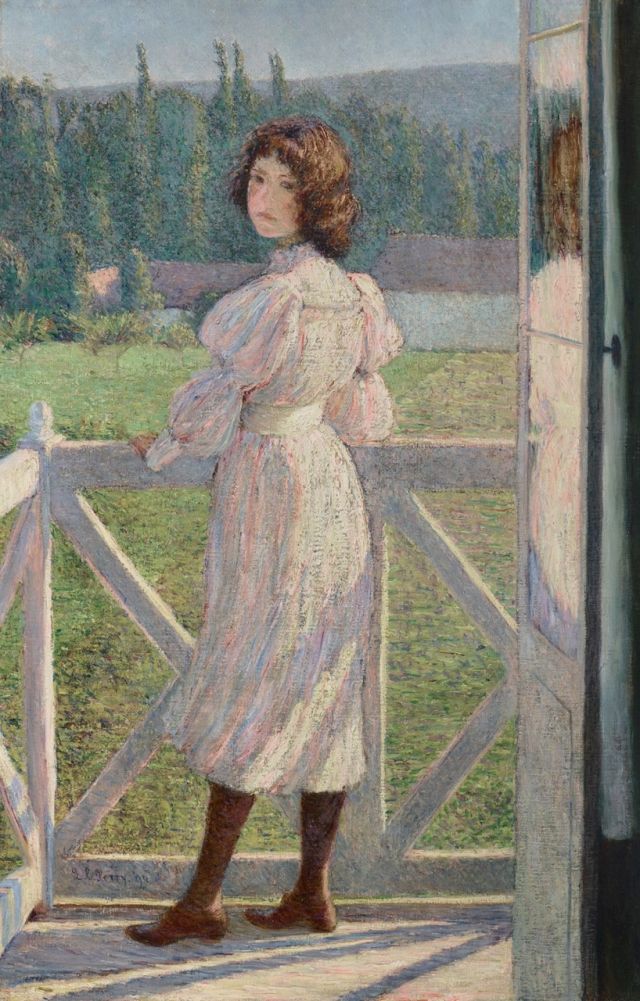 Lilla Cabot Perry, Girl on a Balcony, Oil on canvas, 81.3 x 52.7 cm, 1894. © Christie’s Images Limited